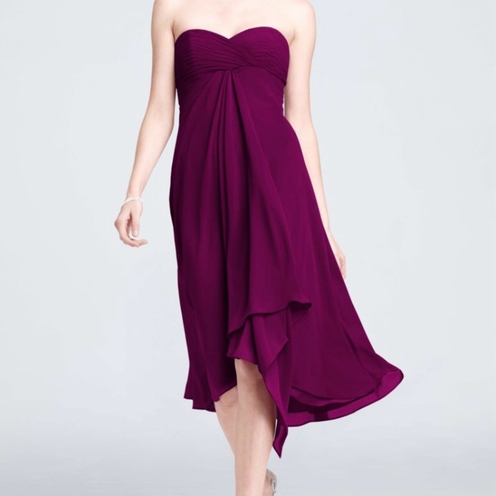 EUC | David’s Bridal women’s strapless midi‎ dress — size 6 - Picture 7 of 7